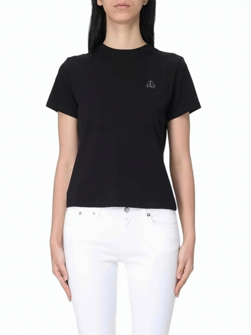 Moose Knuckles Black Fitted Cotton Crew Neck T-Shirt