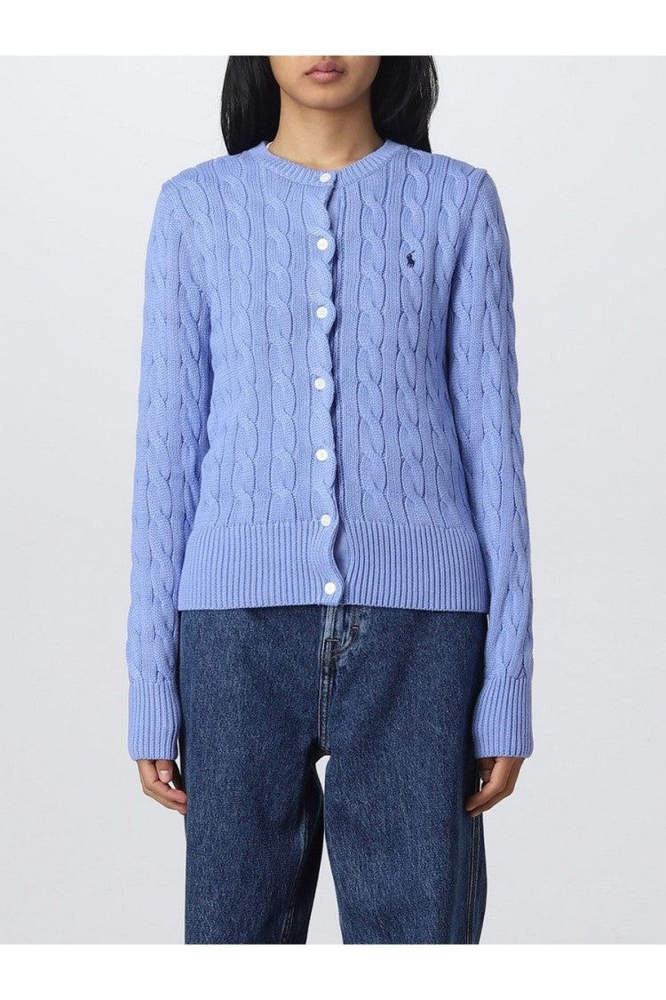 Polo Ralph Lauren Cable Knit Sweater With Button-Down Front