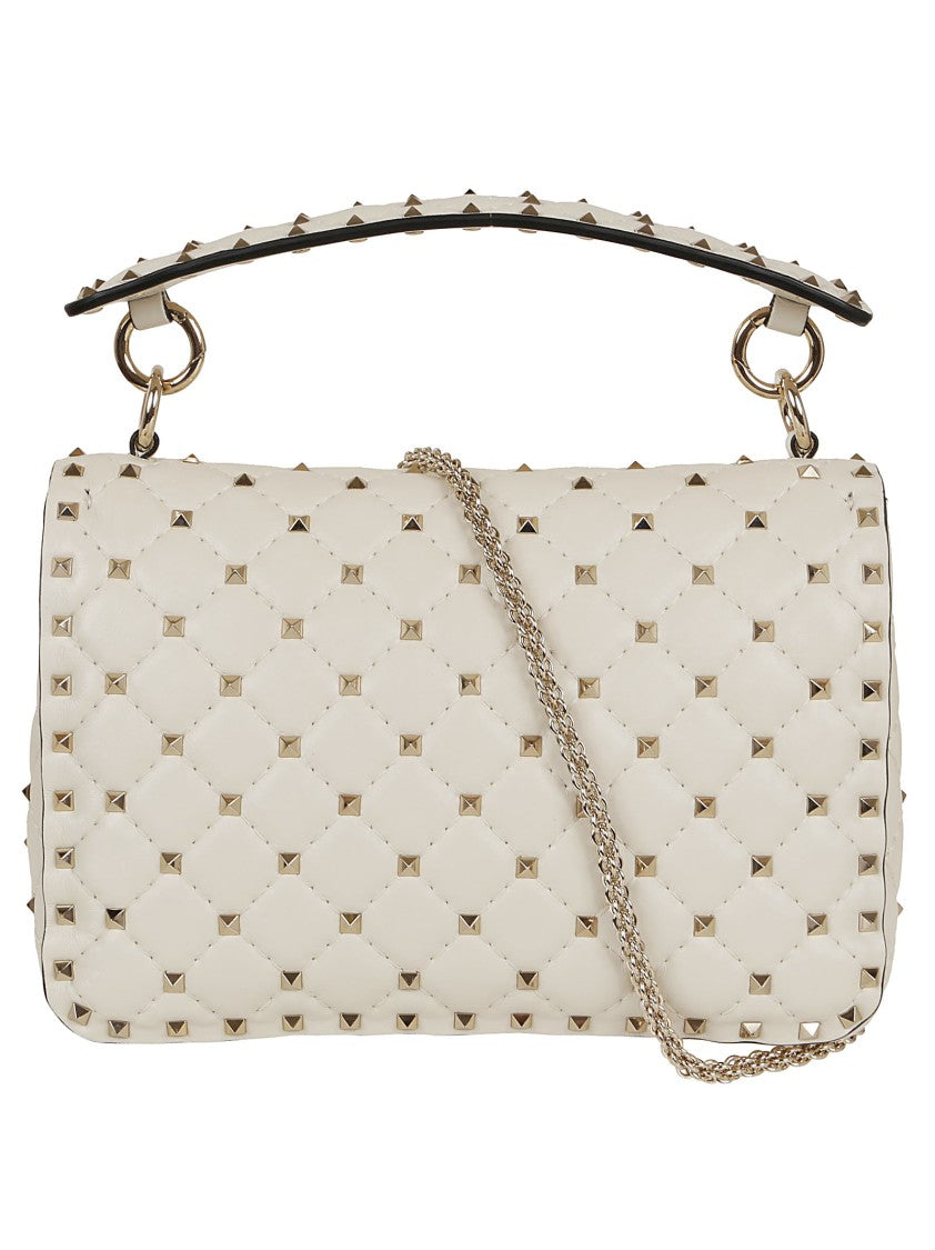 Valentino Garavani Gold Rockstud Spike Medium Leather Shoulder Bag