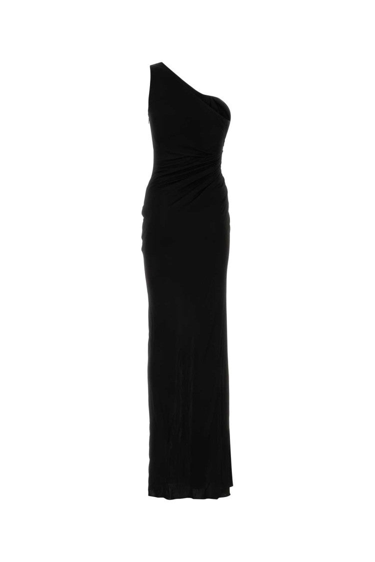 Saint Laurent Black Viscose Long Dress