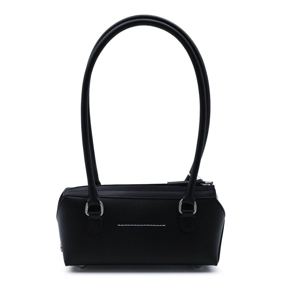 Mm6 By Maison Margiela Bauletto Shoulder Bag In Smooth Black Leather