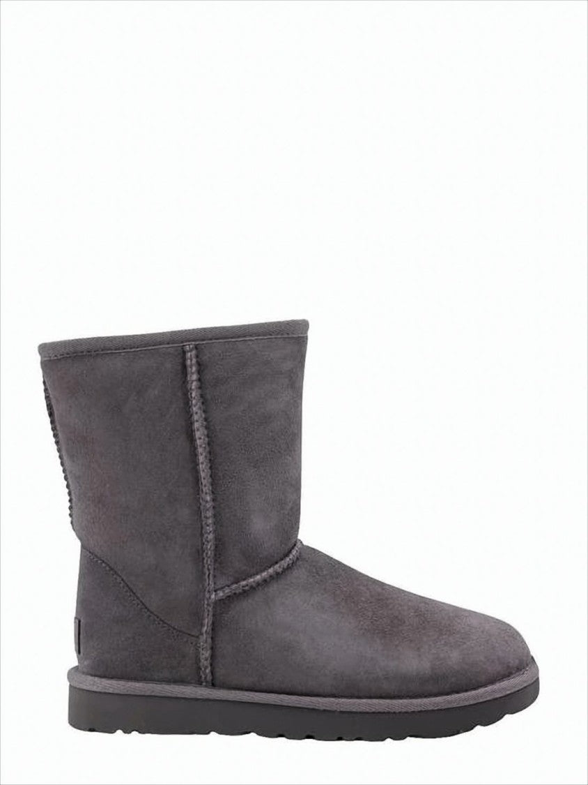 Ugg Mid-Calf Suede Boots With Plush Lamb Lining