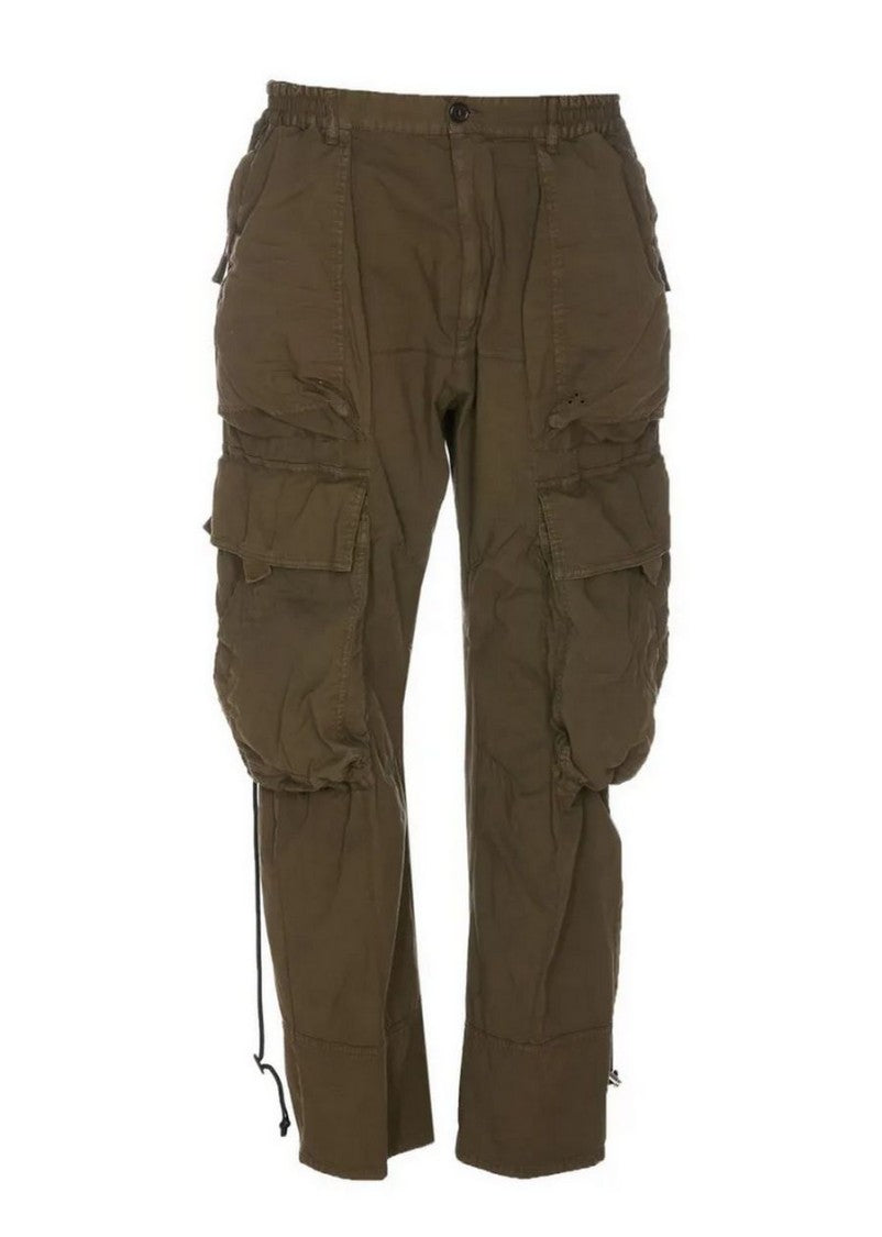 Dsquared2 Green Cotton Blend Cargo Pants