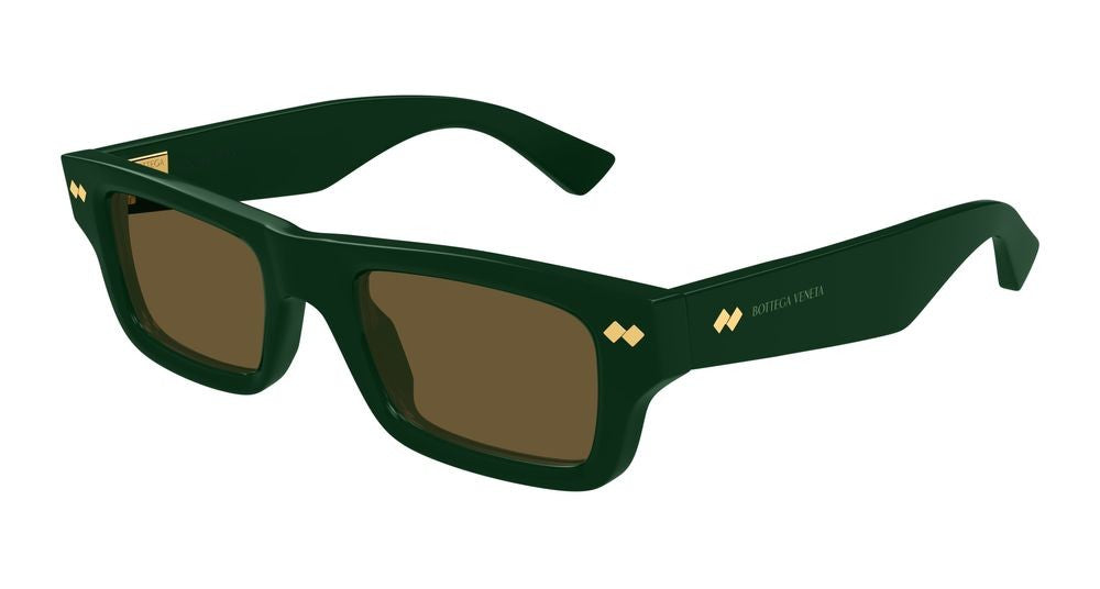 Bottega Veneta Green Bold Oversized Square Frame Sunglasses