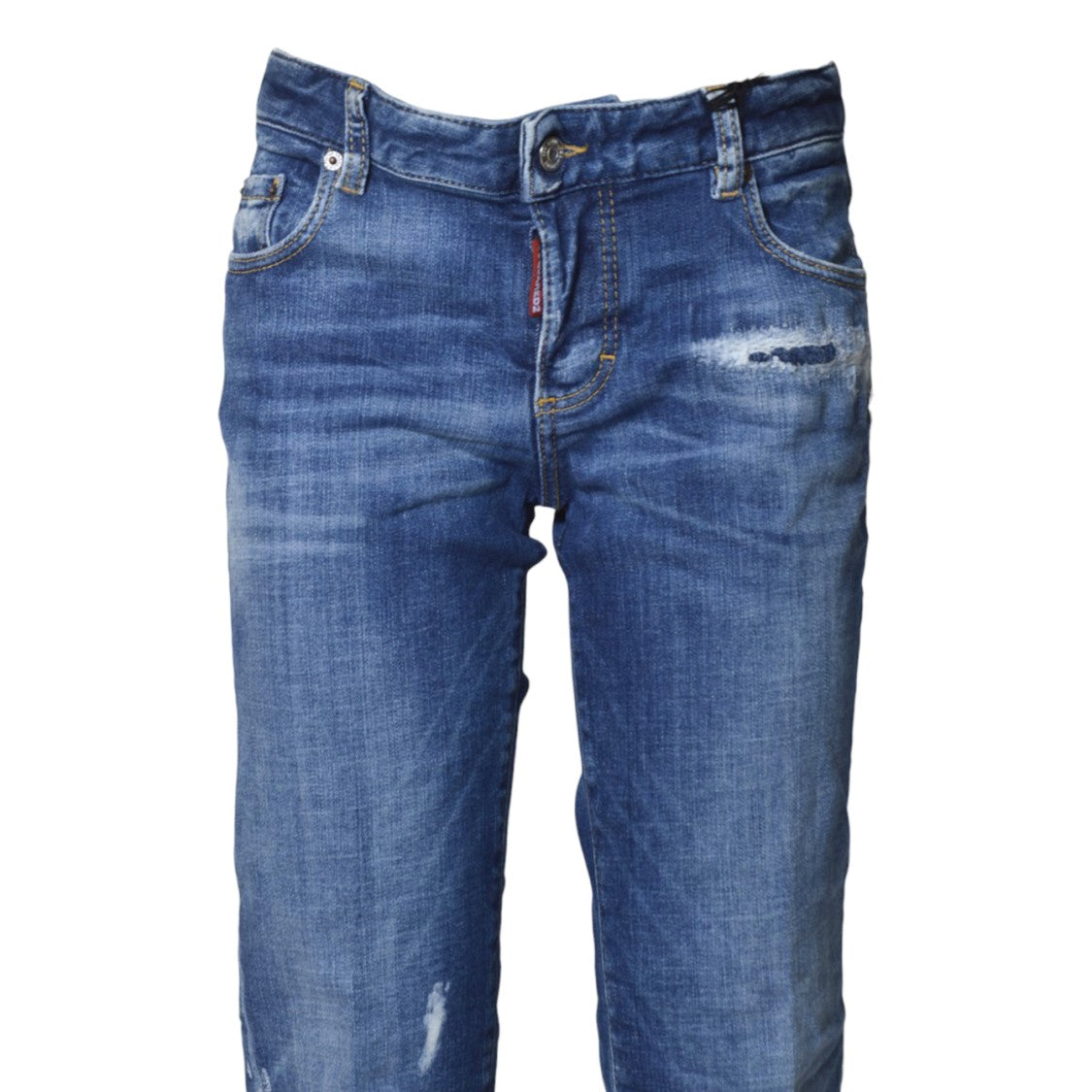 Dsquared2 Slim-Fit Distressed Denim Jeans With Classic Five-Pocket Design