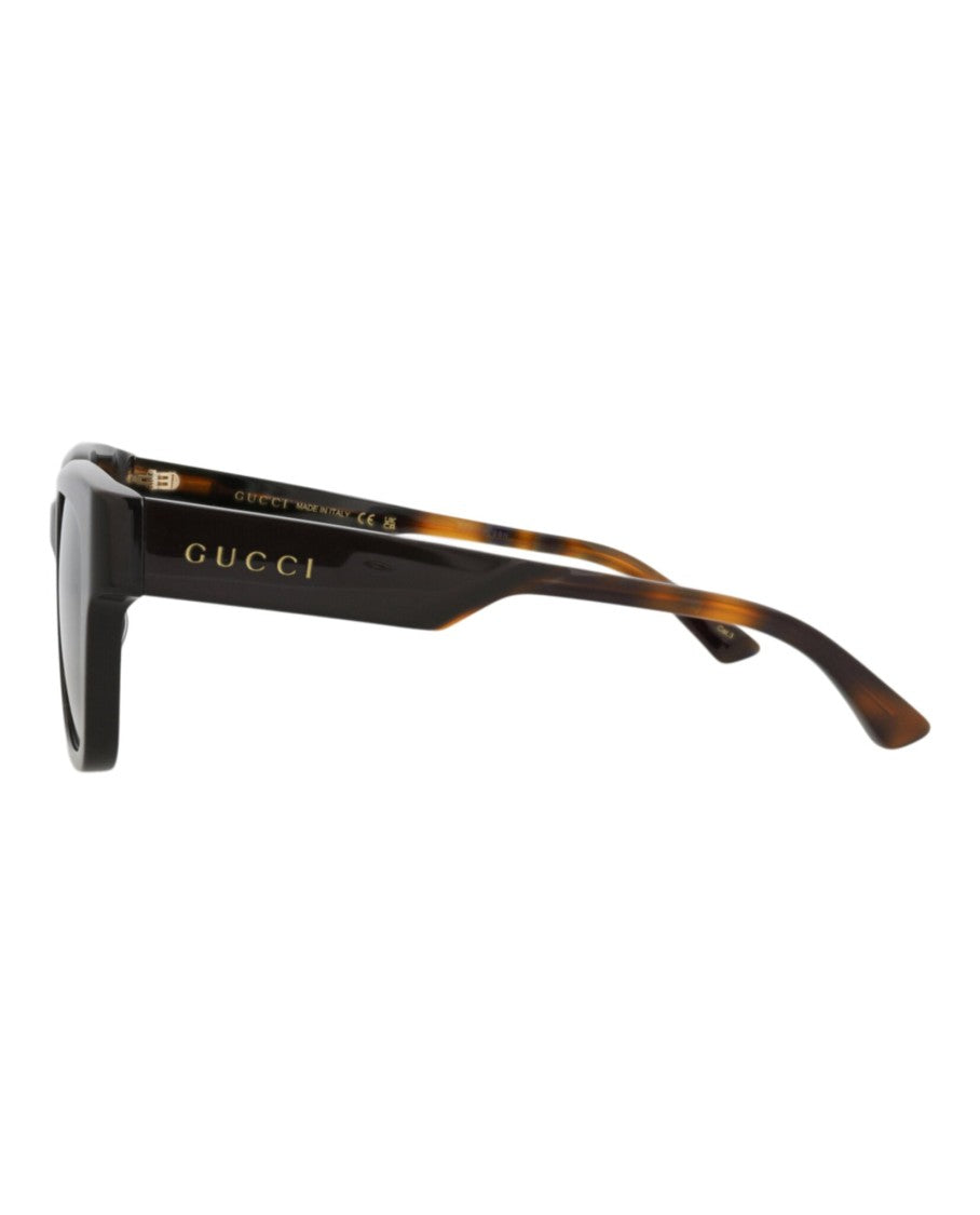 Gucci Square-Frame Recycled Acetate Sunglasses With Saddle Nose Bridge