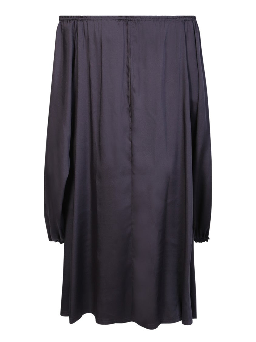 Blanca Vita Boat Neckline Black Dress