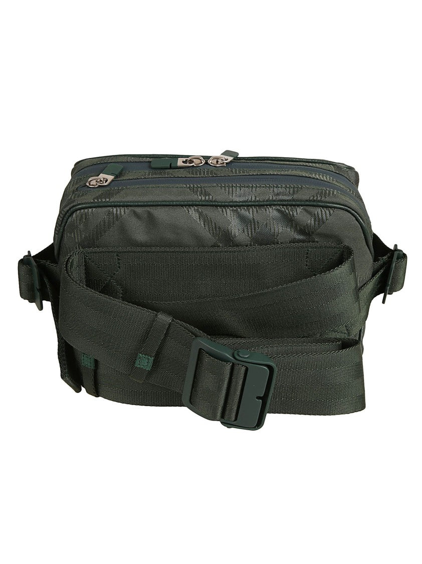 Burberry Textured Rectangular Bag With Adjustable Strap