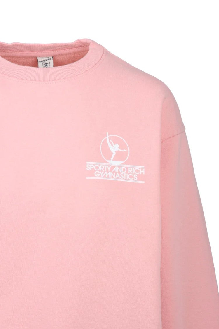 Sporty And Rich Pink Graphic Cotton Sweatshirt