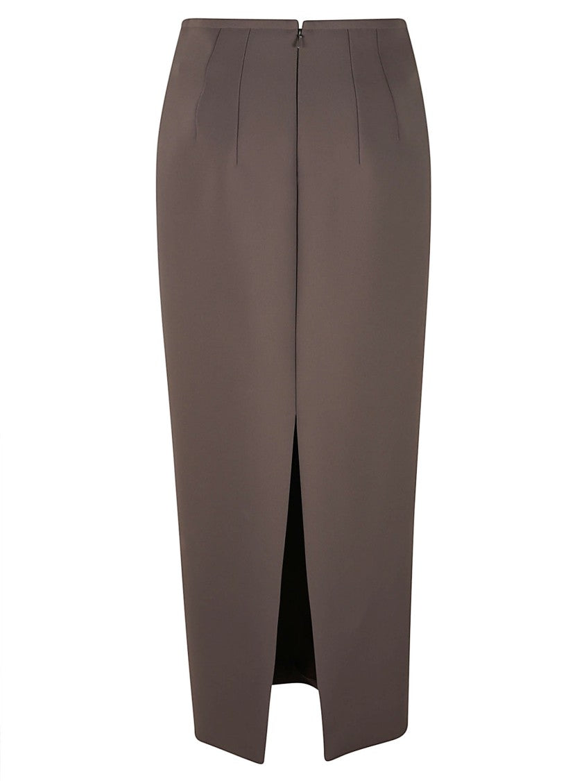 Khaite Tailored Pencil Skirt With High Waist And Back Slit
