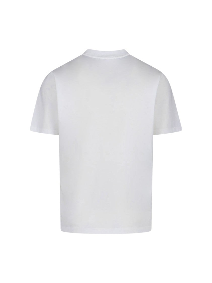 Mm6 By Maison Margiela White Cotton T-Shirt With Contrasting Logo Detail