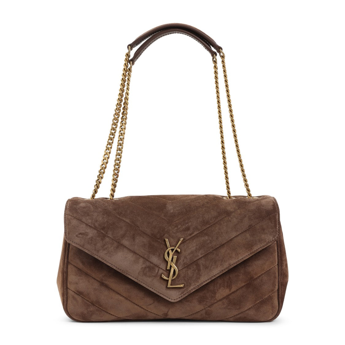 Saint Laurent Quilted Suede Calf Leather Shoulder Bag