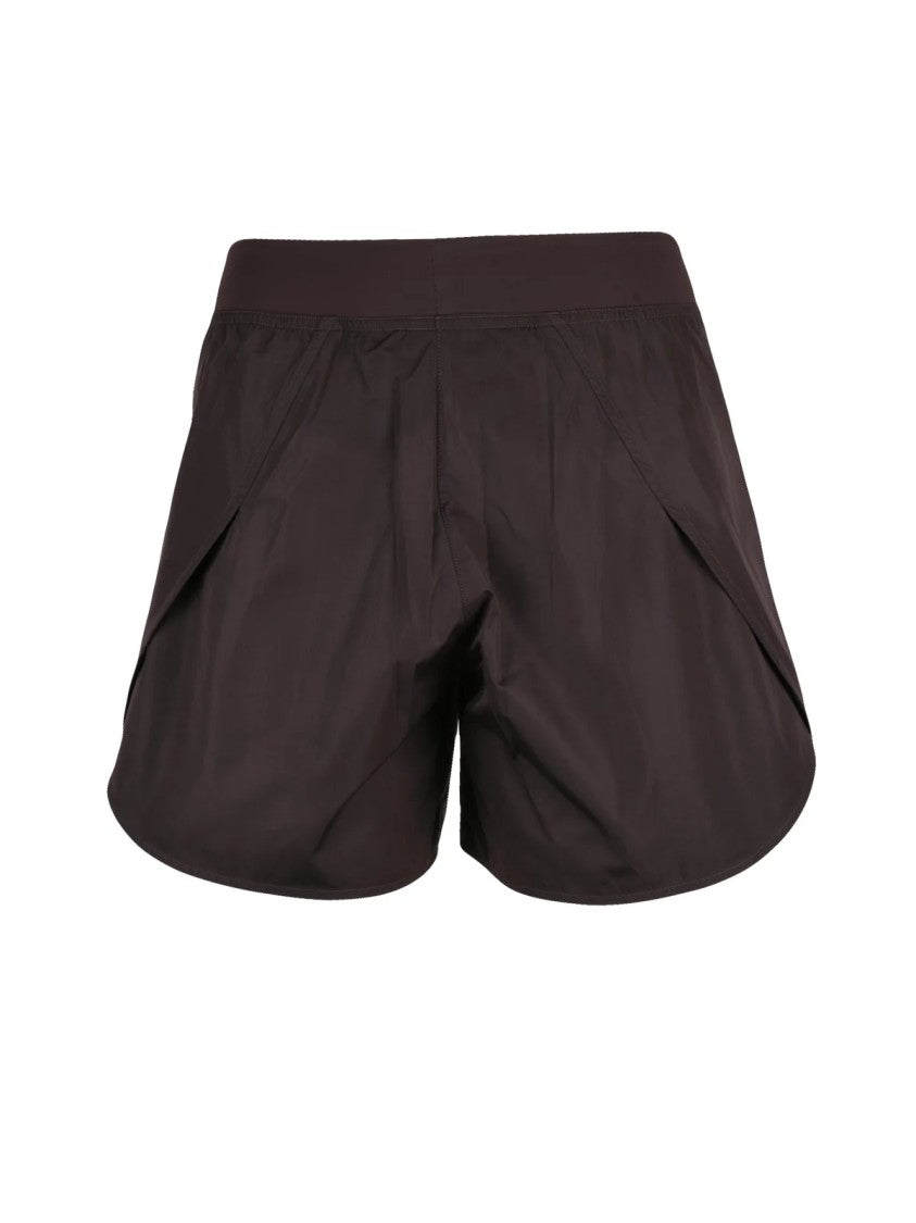 Jil Sander Slightly Loose-Fit Brown Shorts With High Waist And Subtle Pleats
