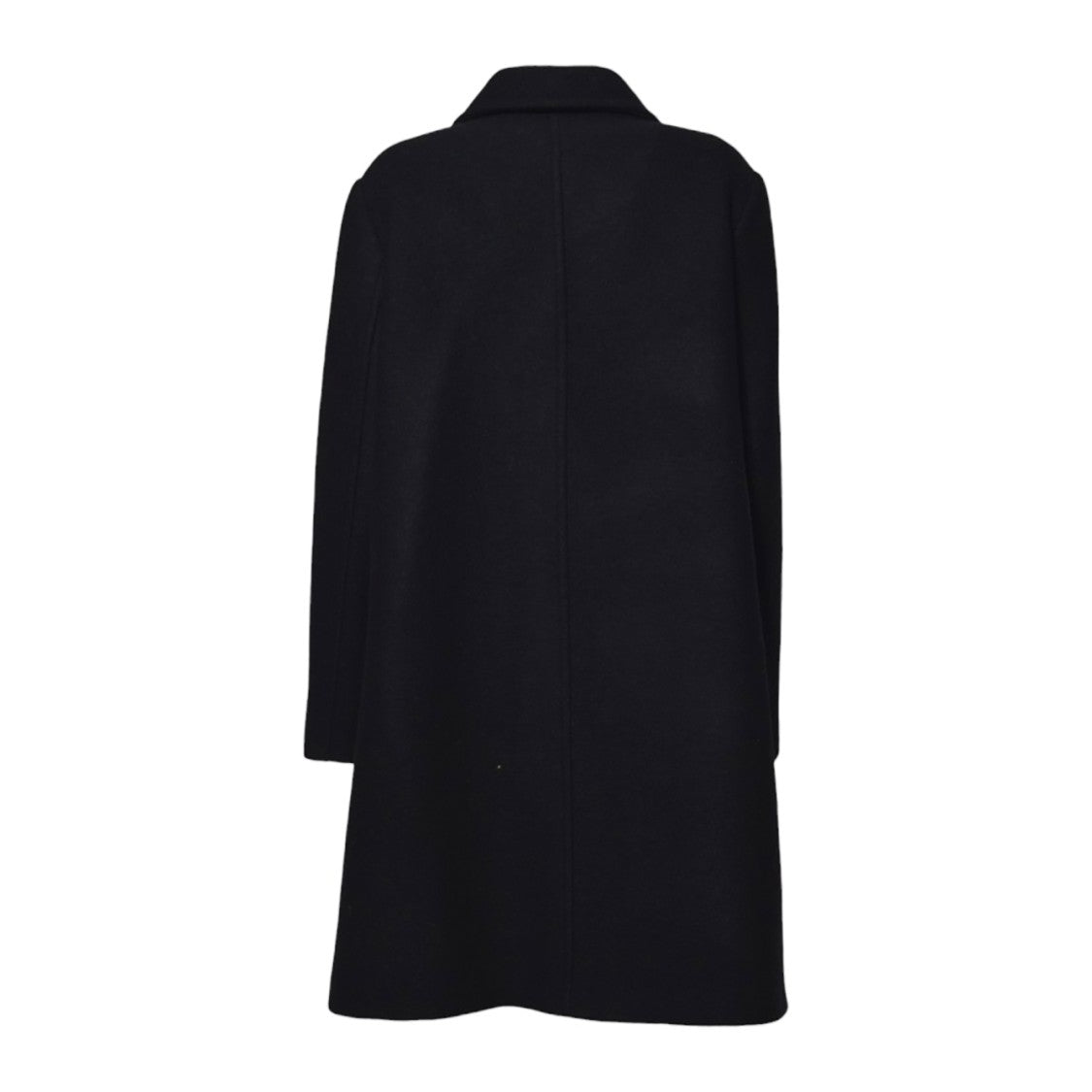 Aspesi Long Coat In Black Felted Wool