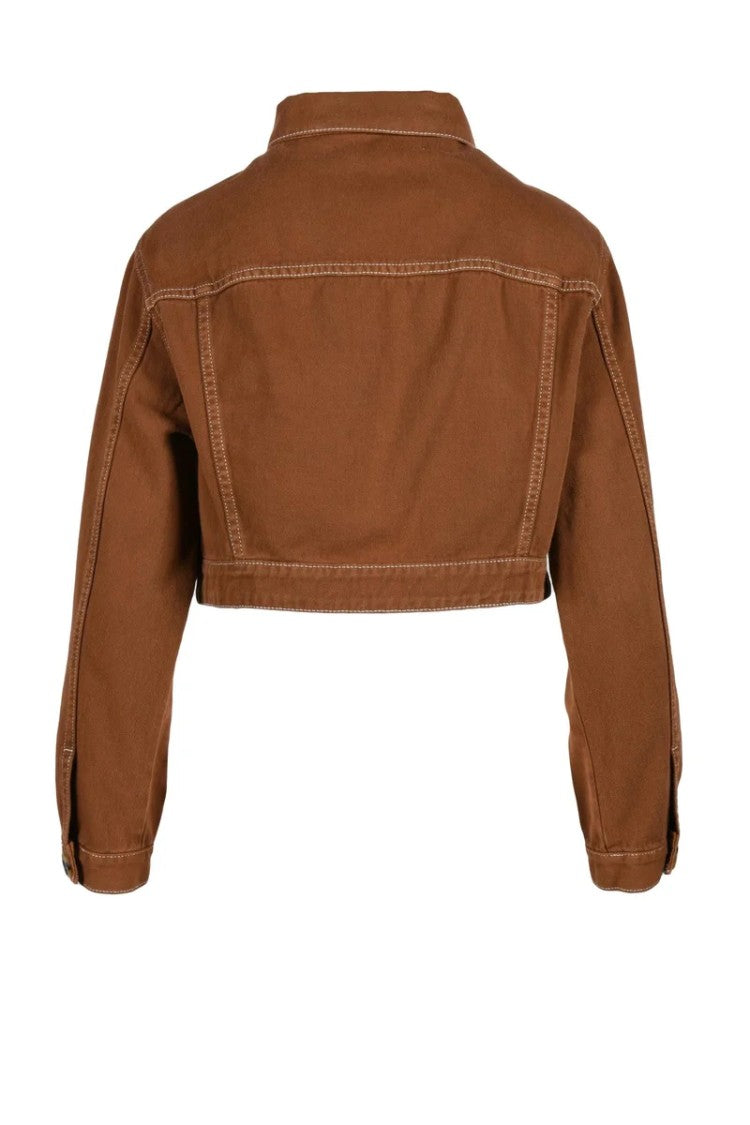 L Autre Chose Brown Cotton Jacket