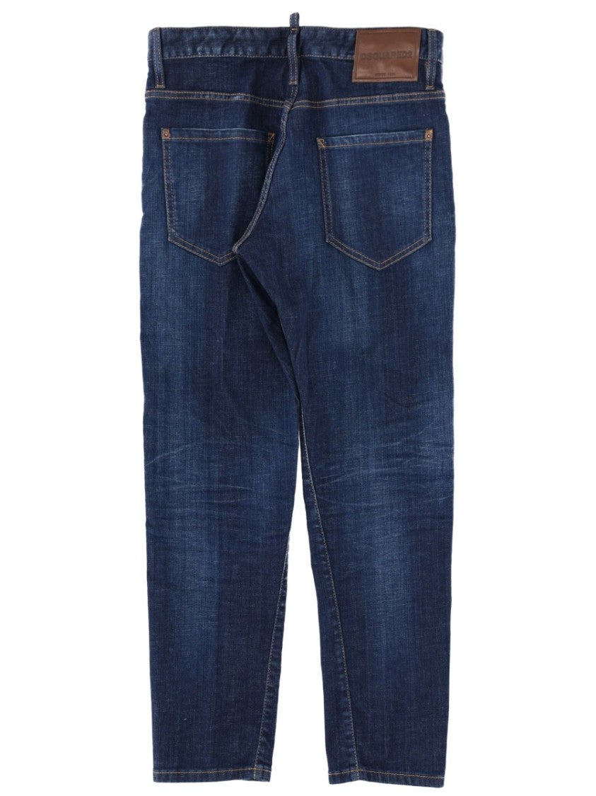 Dsquared2 Dark Indigo Tapered Copper Rivets Jeans