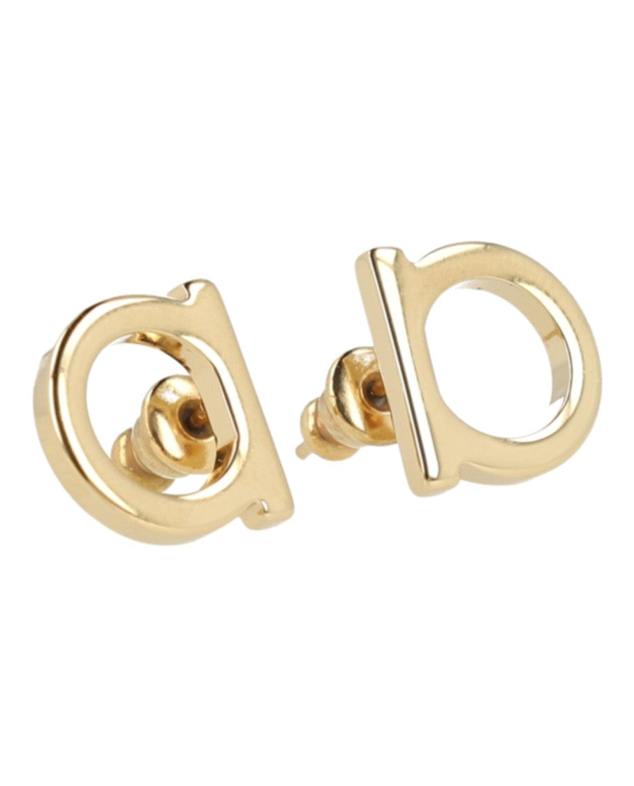 Ferragamo Gold-Tone Brass Bijoux Earrings With Push Back Closure