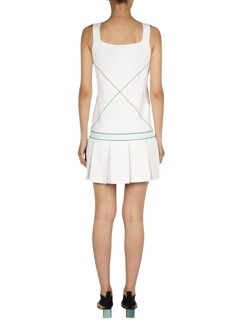 Bottega Veneta Logo Embroidery Day Dress With Elastic Waistband