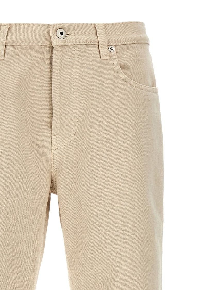 Burberry Light Beige Straight-Leg Denim Jeans