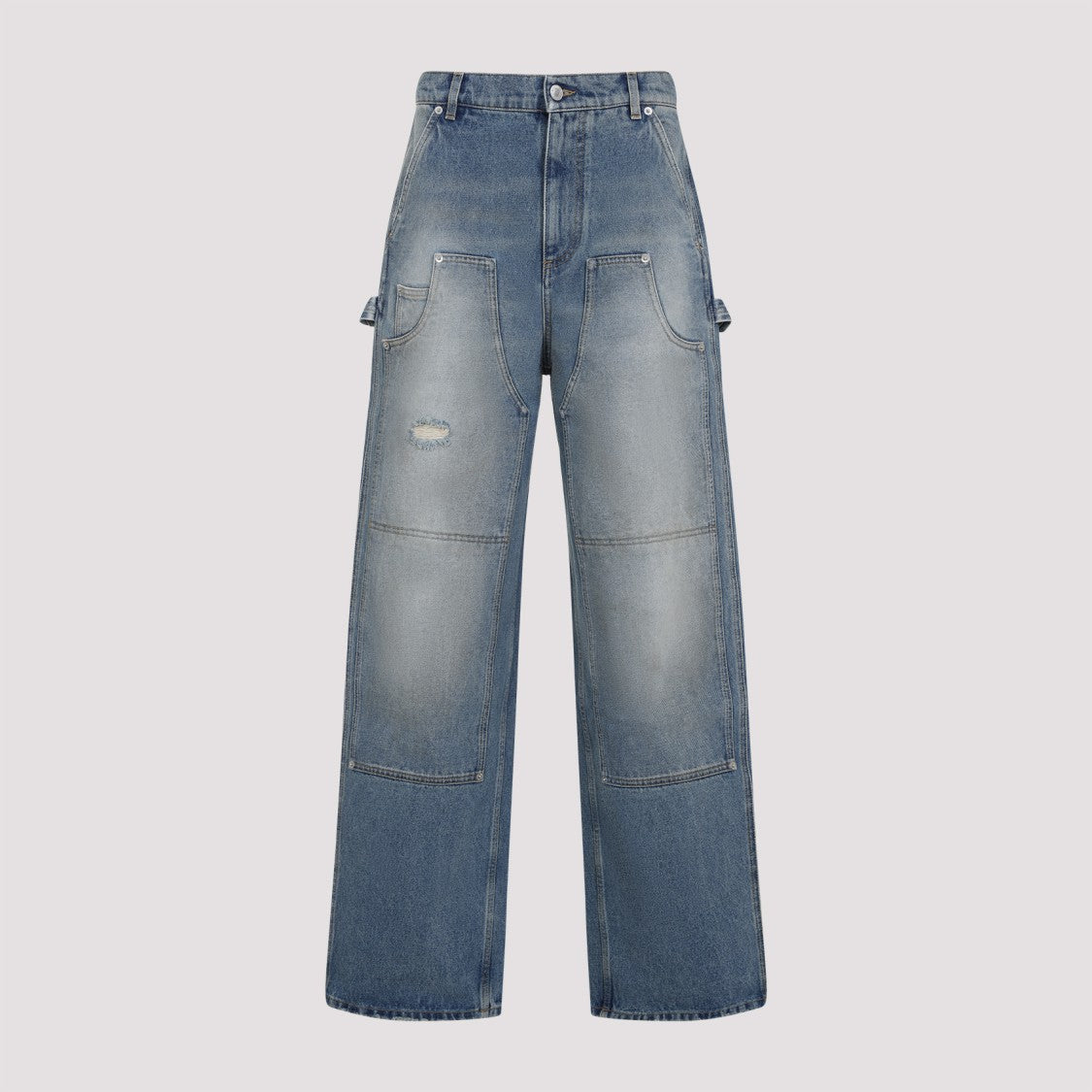 Moschino Blue Relaxed Wide-Leg Jeans