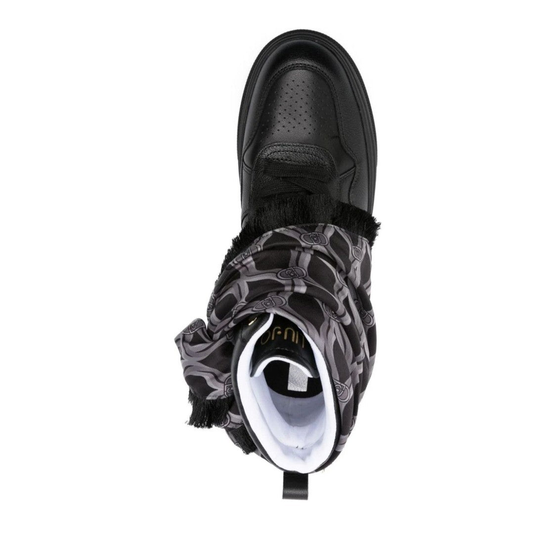 Liu Jo Black Selma 02 Leather Fringed Scarf Boots