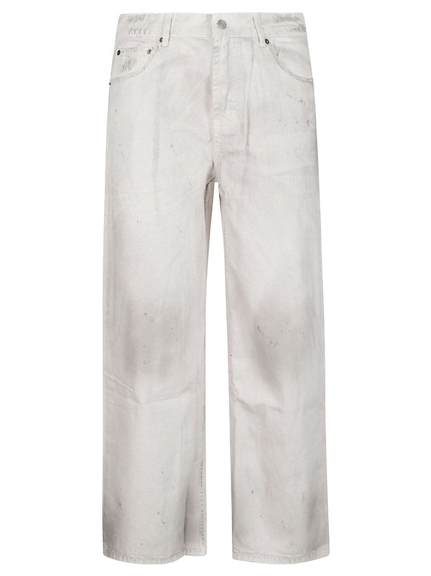 Found Lacy Baggy Distressed Cotton Jeans