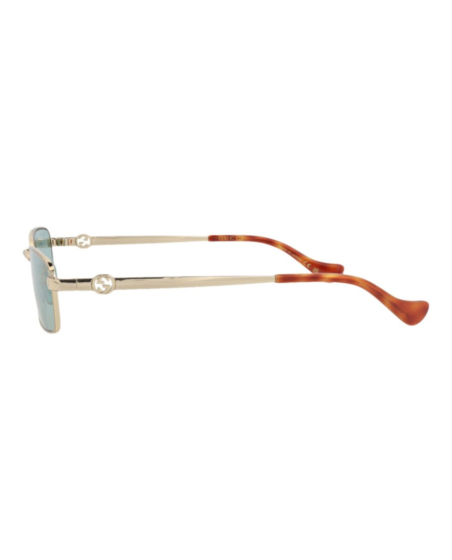 Gucci Square-Frame Metal Sunglasses
