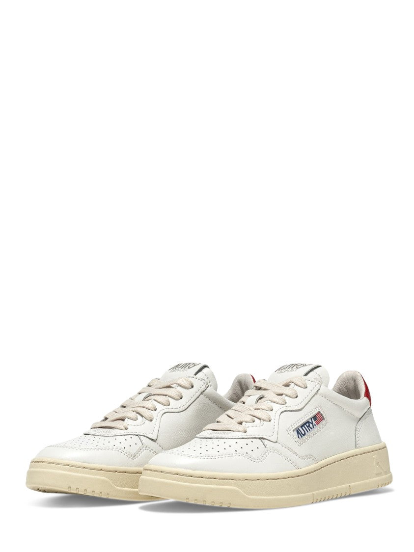 Autry Low-Top Leather Sneakers With Perforated Toe Box
