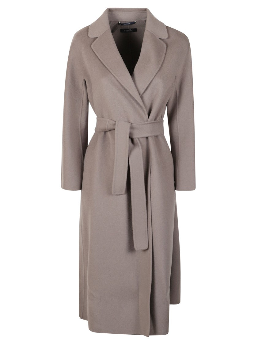 Max Mara Classic Wrap Coat With Wide Lapel