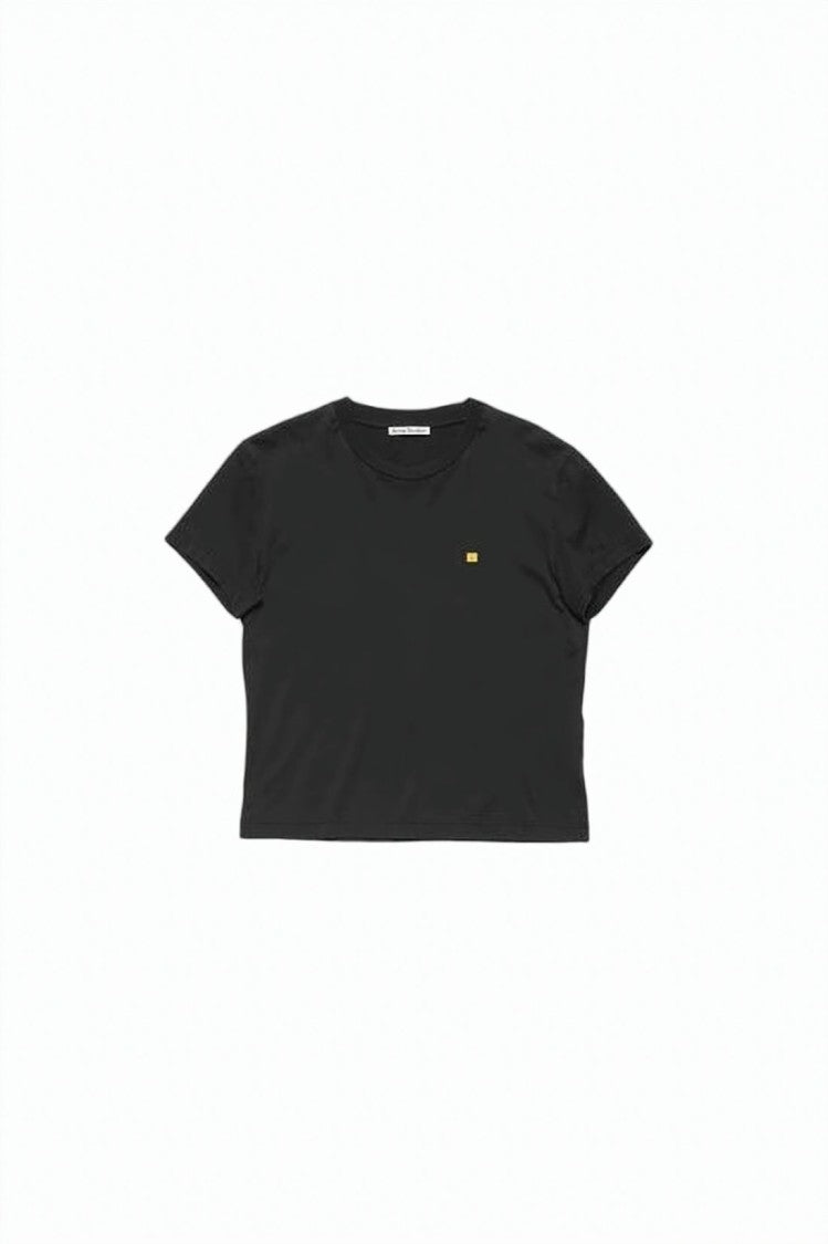 Acne Studios Cropped Short-Sleeve T-Shirt With Classic Round Neckline