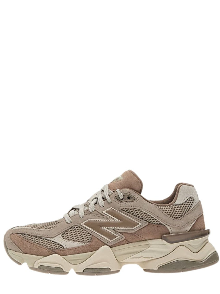 New Balance Beige 9060 Suede-Blend Retro-Futuristic Sneakers