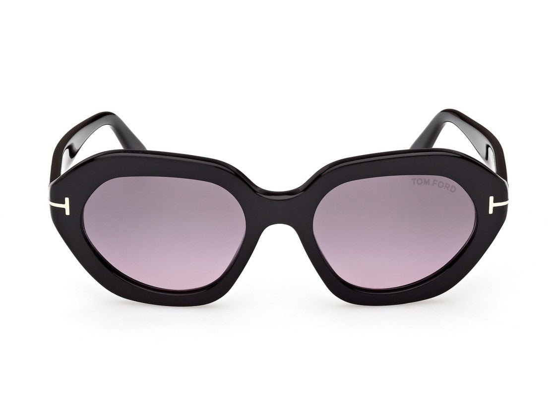 Tom Ford Ft1341 Gradient Lens Translucent Acetate Oversized Geometric Sunglasses