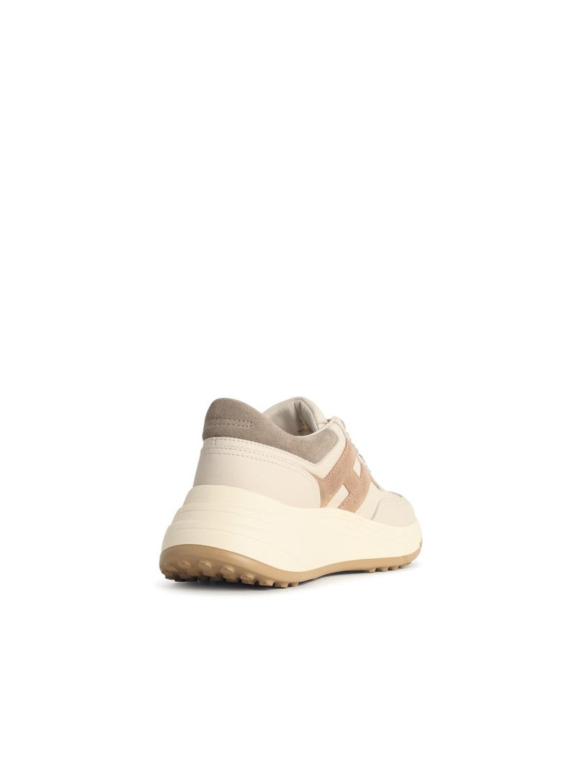 Hogan 'Hi-Fi' Cream Leather Sneakers