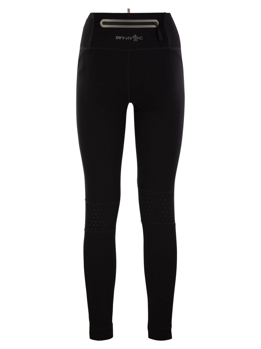 Moncler Grenoble Technical Jersey Leggings With Zipped Media Pocket