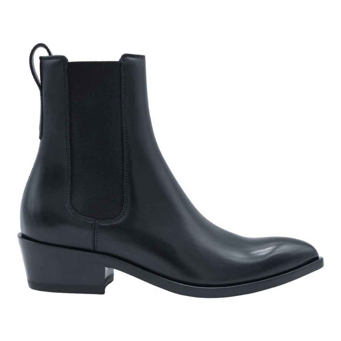 Tom Ford Pointed Toe Elastic Panel Low Block Heel Ankle Boots