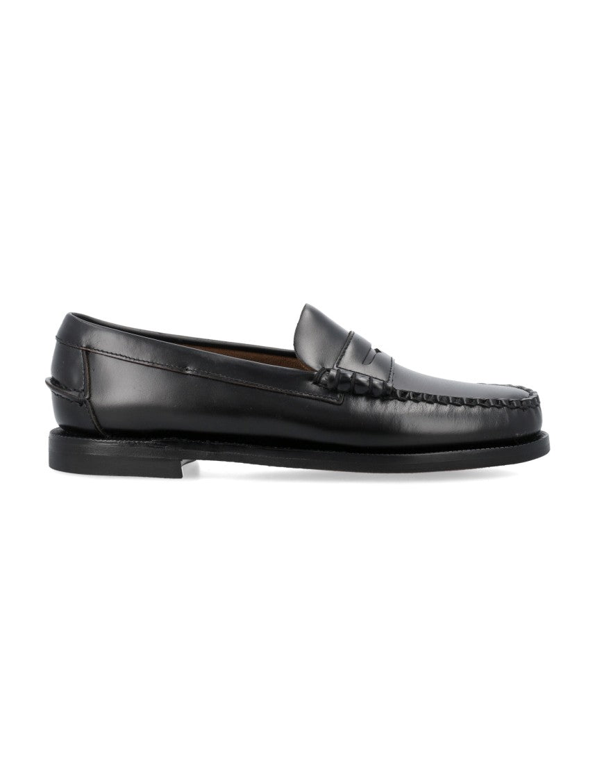 Sebago Black Leather Penny Loafers