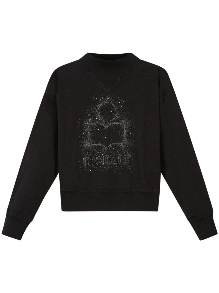 Isabel Marant Moby-Gf Cropped Logo Ribbed Sweater