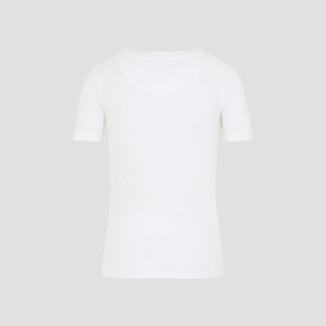 Phoebe Philo Fitted White Cotton T-Shirt With Round Neckline