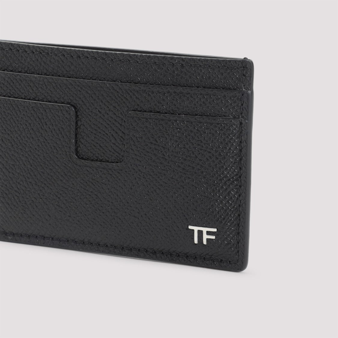 Tom Ford Textured Black Leather Cardholder With Design