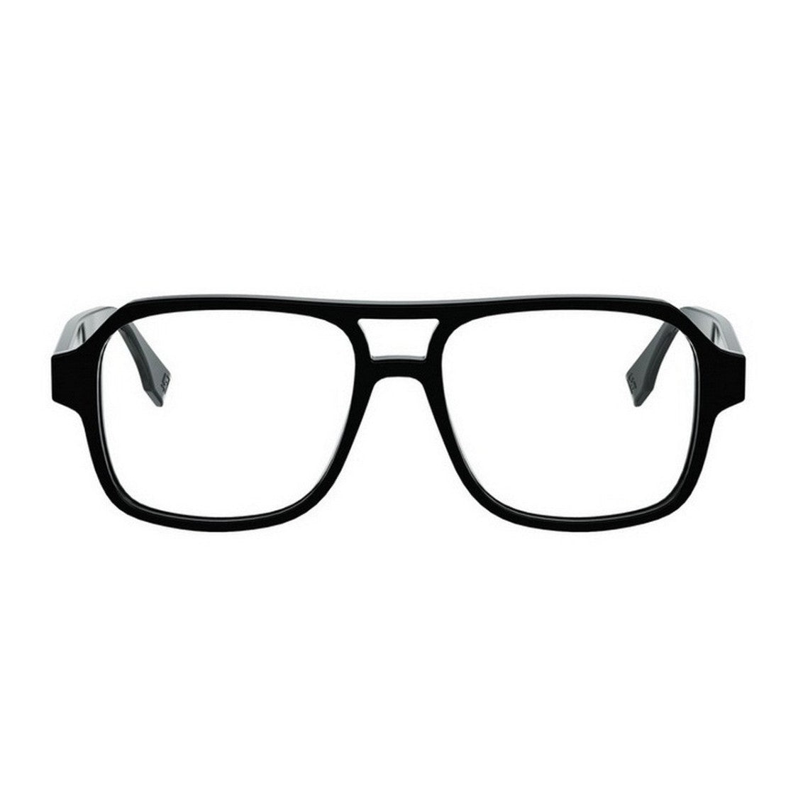 Fendi Black Ff Squared Acetate Aviator Sunglasses