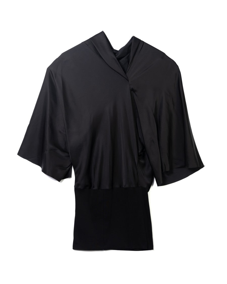 Rick Owens Draped Black Cylinder Top