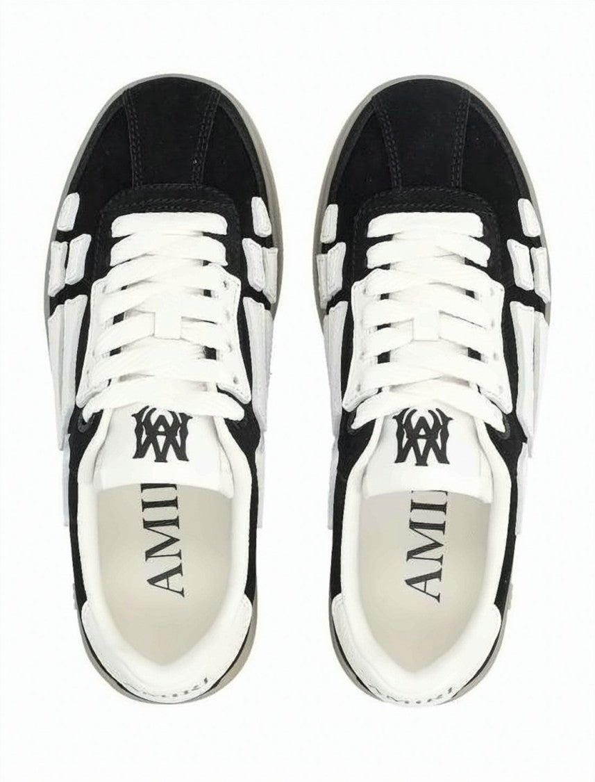 Amiri Black Suede Sneakers With Skeletal Design