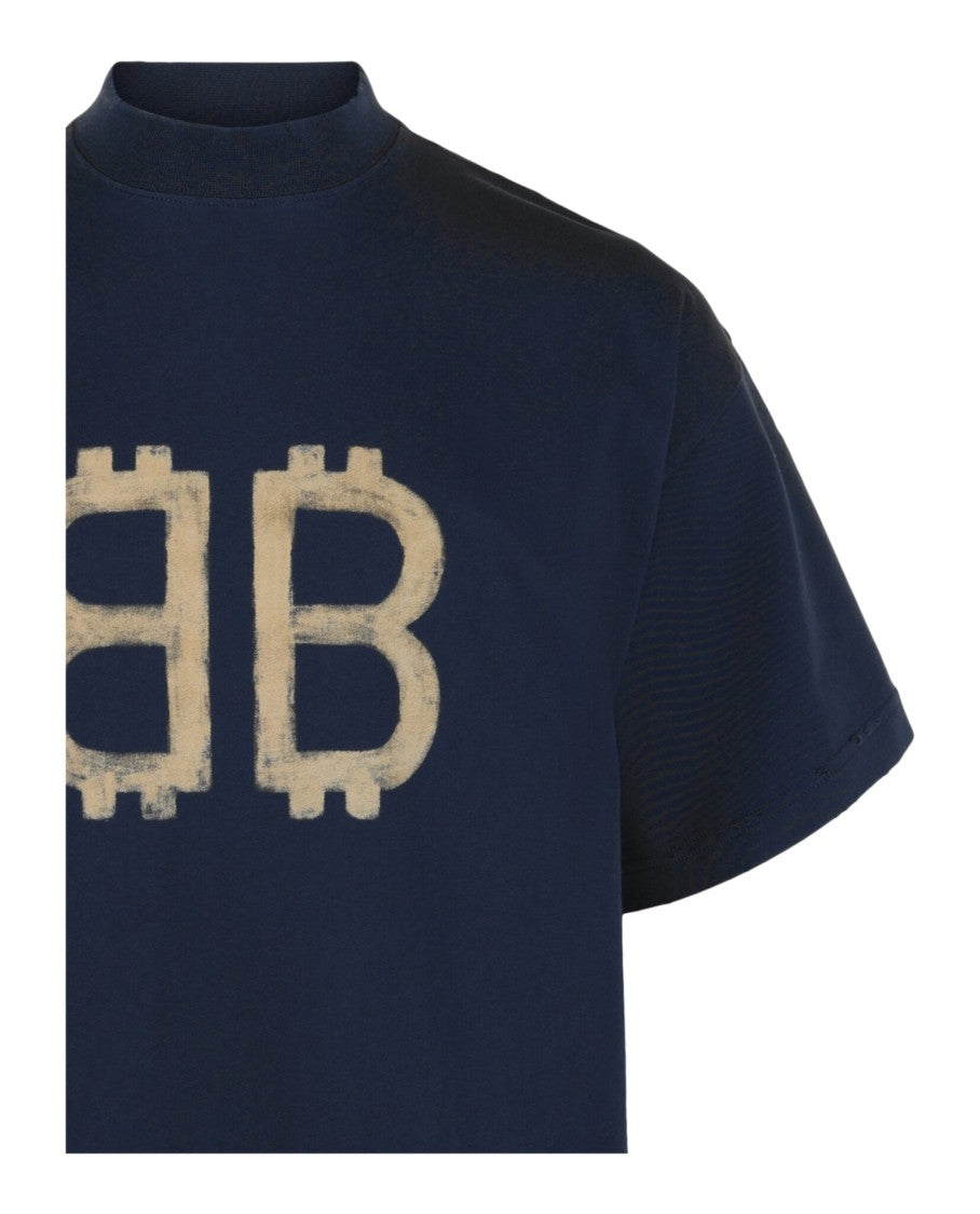 Balenciaga Crypto-Print Vintage Cotton T-Shirt