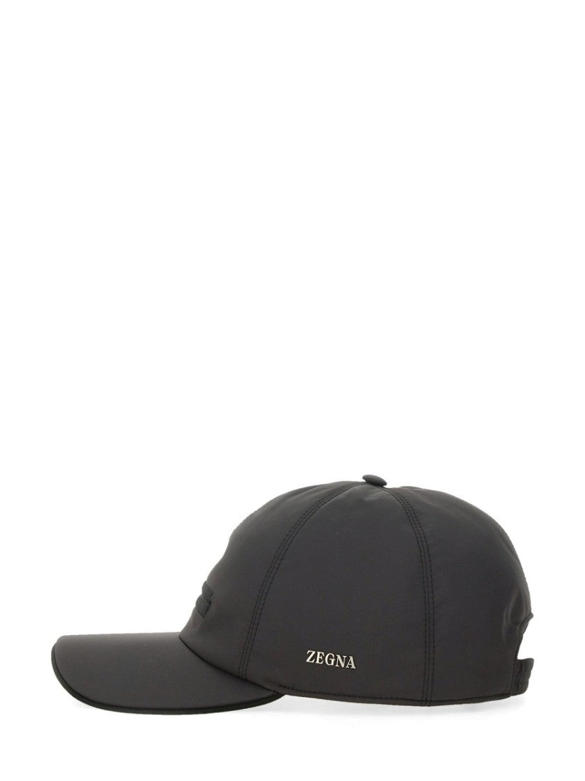 Zegna Structured Black Baseball Cap