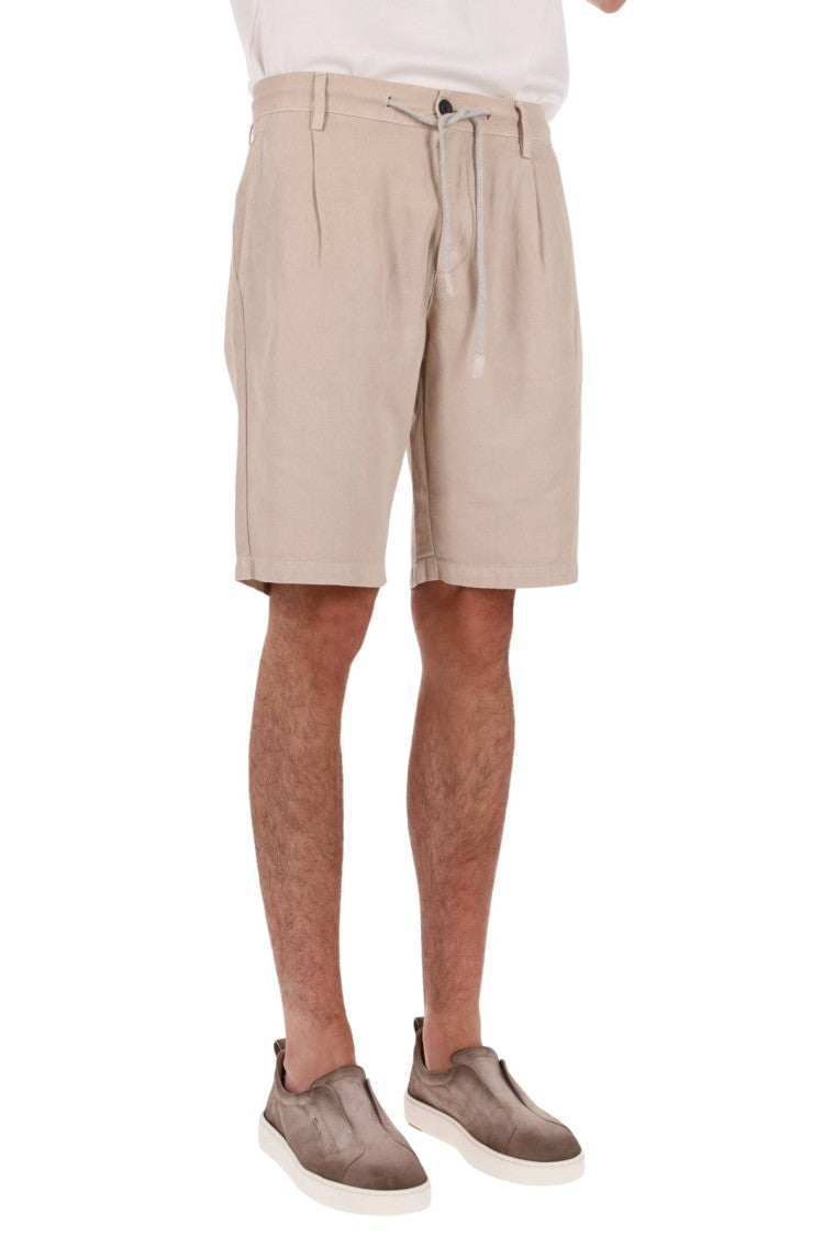 Eleventy Jogger Cotton-Linen Denim Shorts