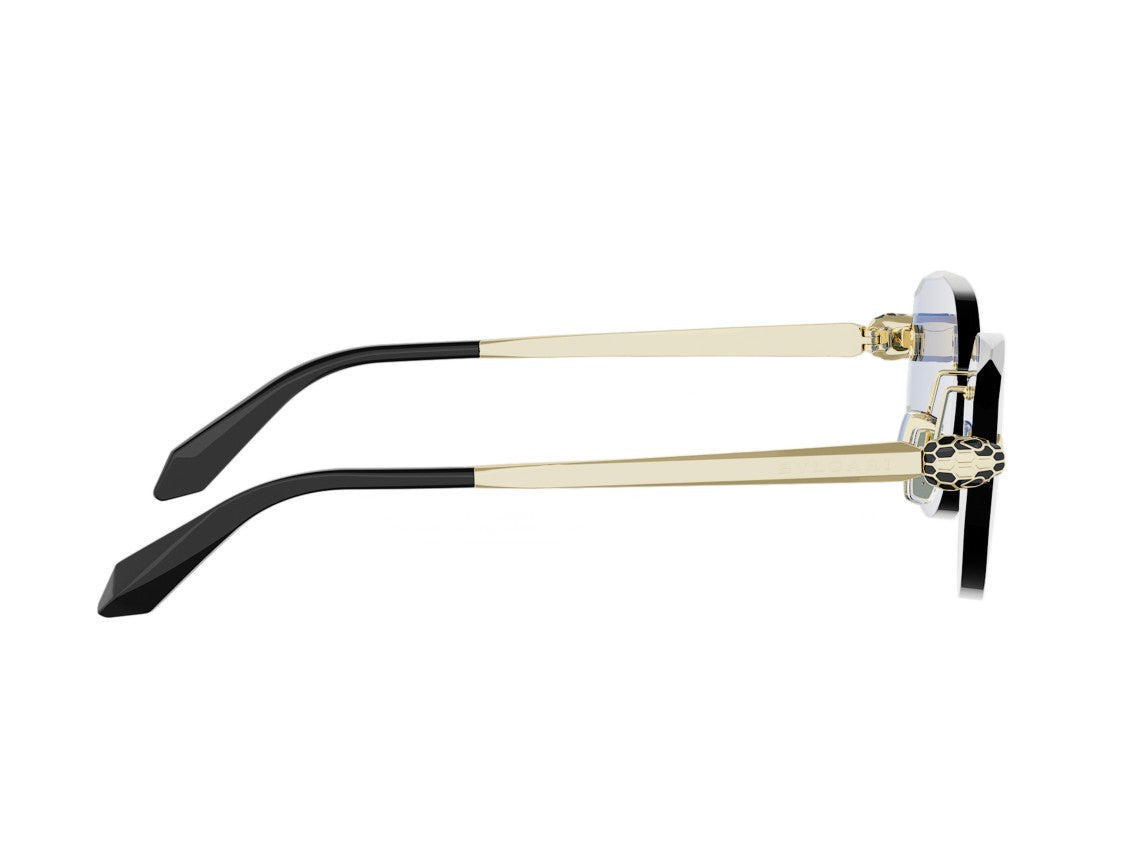 Bulgari Blue Bv40059u Rimless Geometric Sunglasses