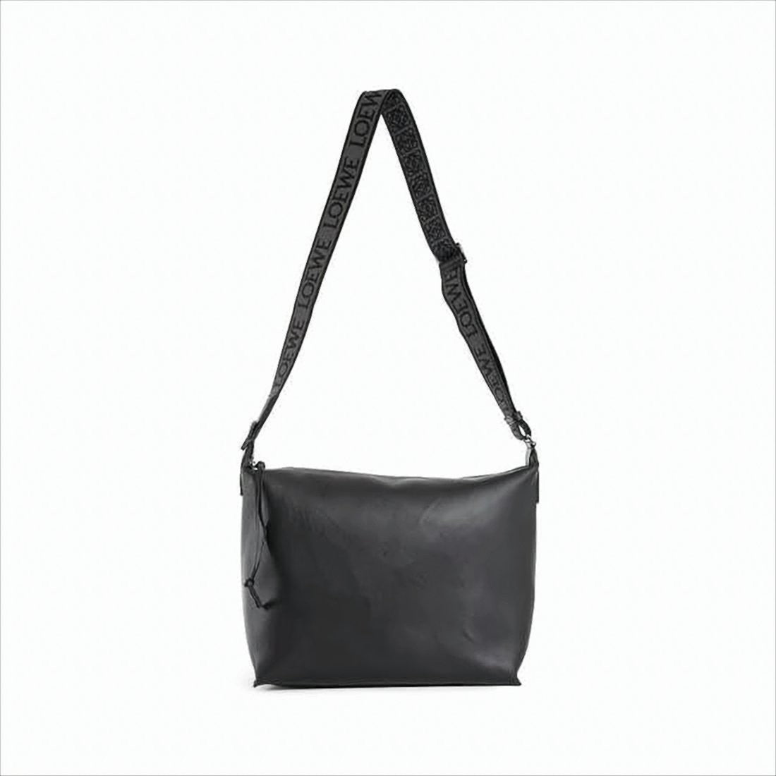 Loewe Rectangular Black Cowhide Leather Shoulder Bag