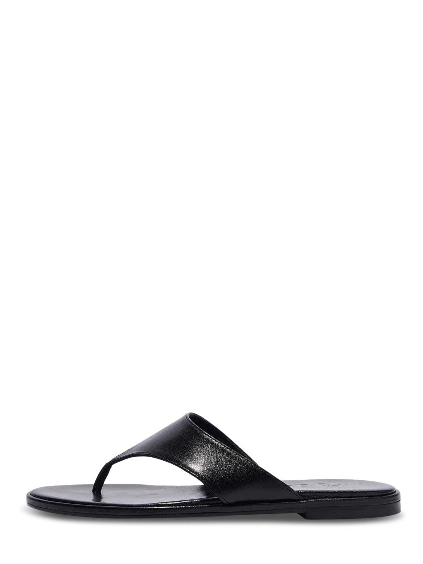 Aeydē Minimalist Black Nappa Leather Sandals