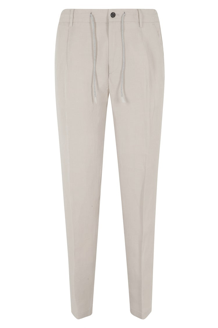 Eleventy Sand Drawstring-Band Lyocell-Blend Jogger Pants