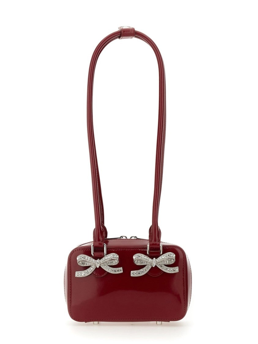 Self-Portrait Bordeaux Leather Shoulder Bag